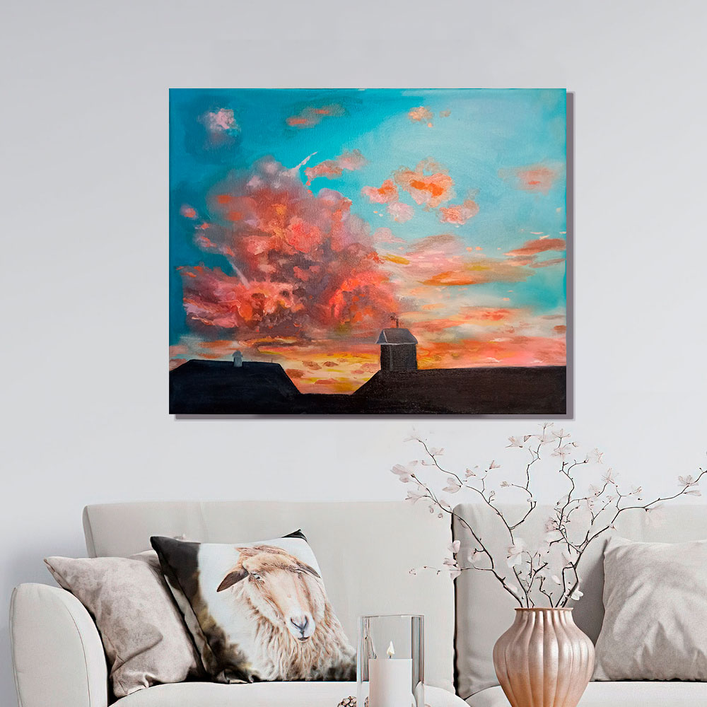 За моим окном — картина Саши Нефф в интерьере